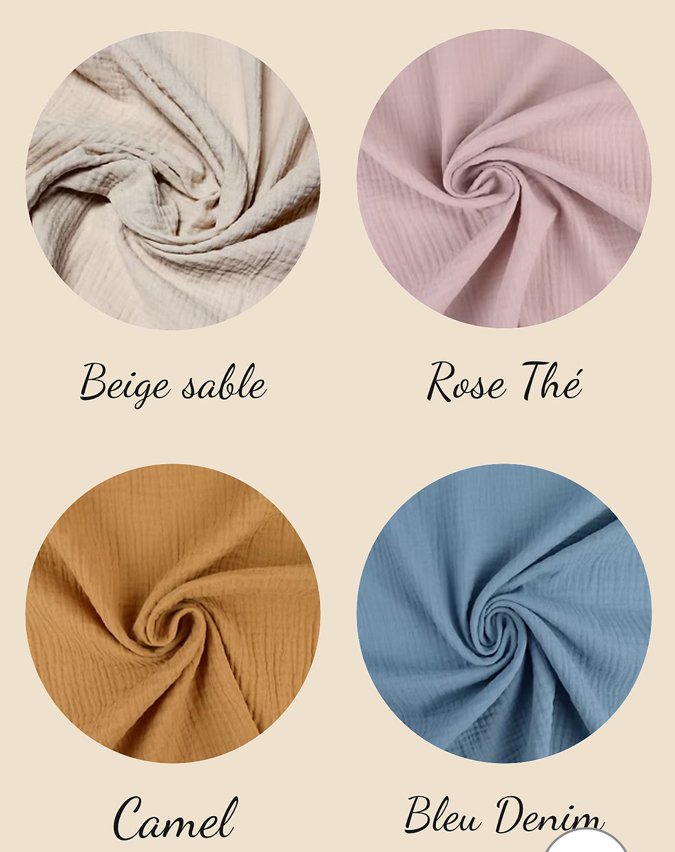 Miniature : Coussin Daisy - Gaze de coton au choix 