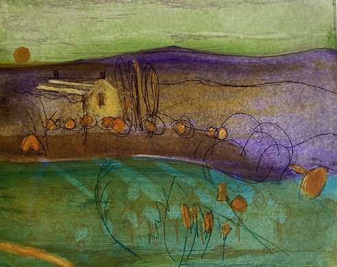 Spring Sunset. Etching  20 x 25cm.  £230.jpg