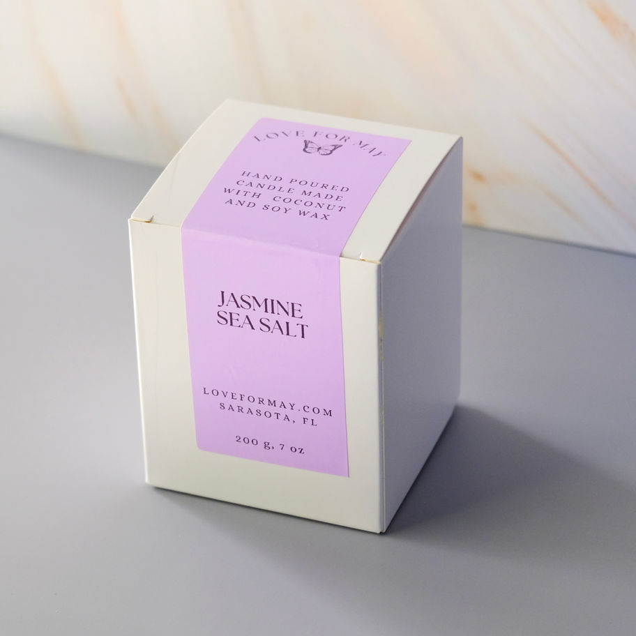 Box for handmade candle from Sarasota, FL