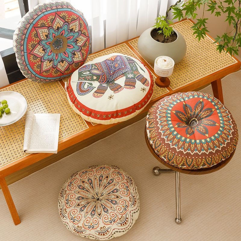 Coussin de Chaise Bohème en Coton et Lin – Confort et Élégance Naturelle