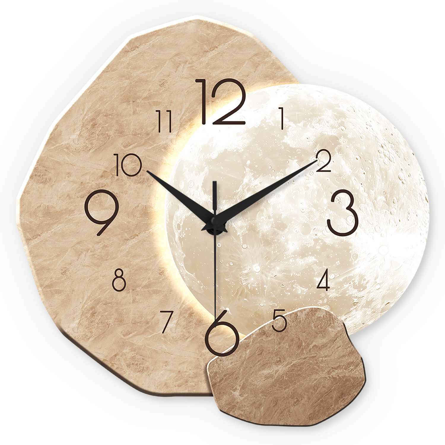 Horloge Murale Design Lune – Élégance Silencieuse pour Votre Intérieur