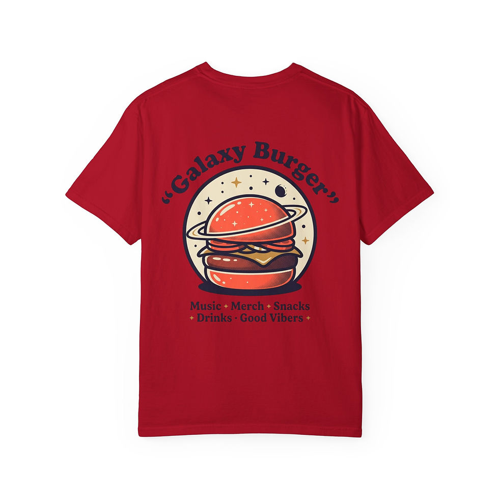 Thumbnail: Galaxy Burger Retro Space Band T-Shirt