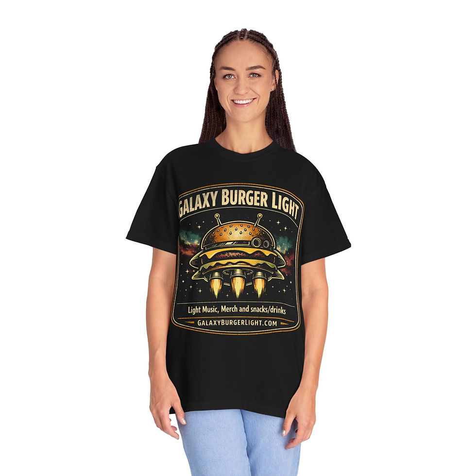 Thumbnail: Galaxy Burger Light T-Shirt — Retro Space Burger Band Tee