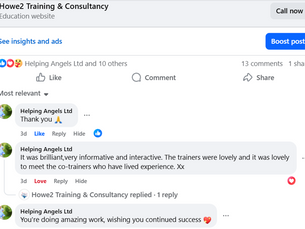 Excellent Social Media Comments - Oliver McGowan Mandatory Training on Learning Disability & Autism - Tier 2