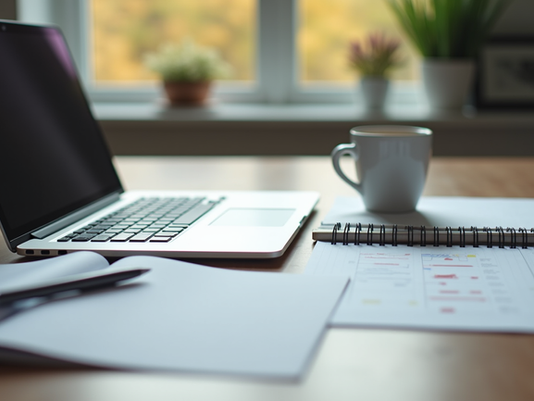 Workspace prepared for new business planning