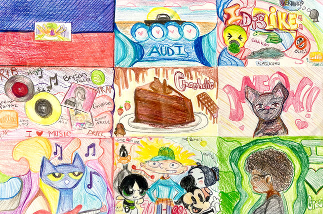 Student Identity Grid Art Project
