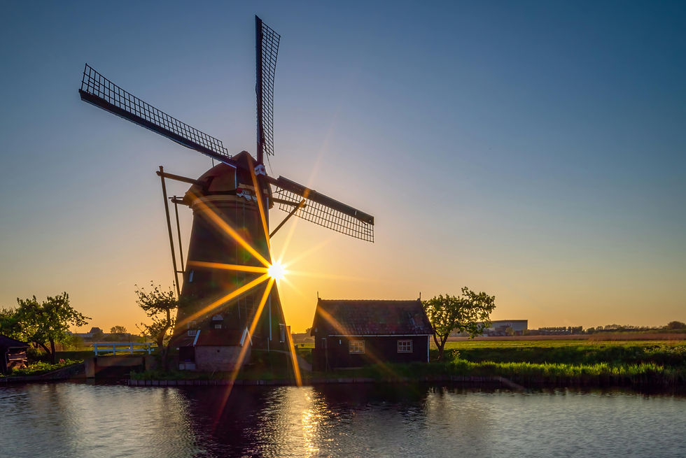 Sun setting behind a windmill (just because it is a beautiful photo)