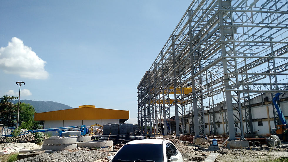 Construção do galpão hi-bay