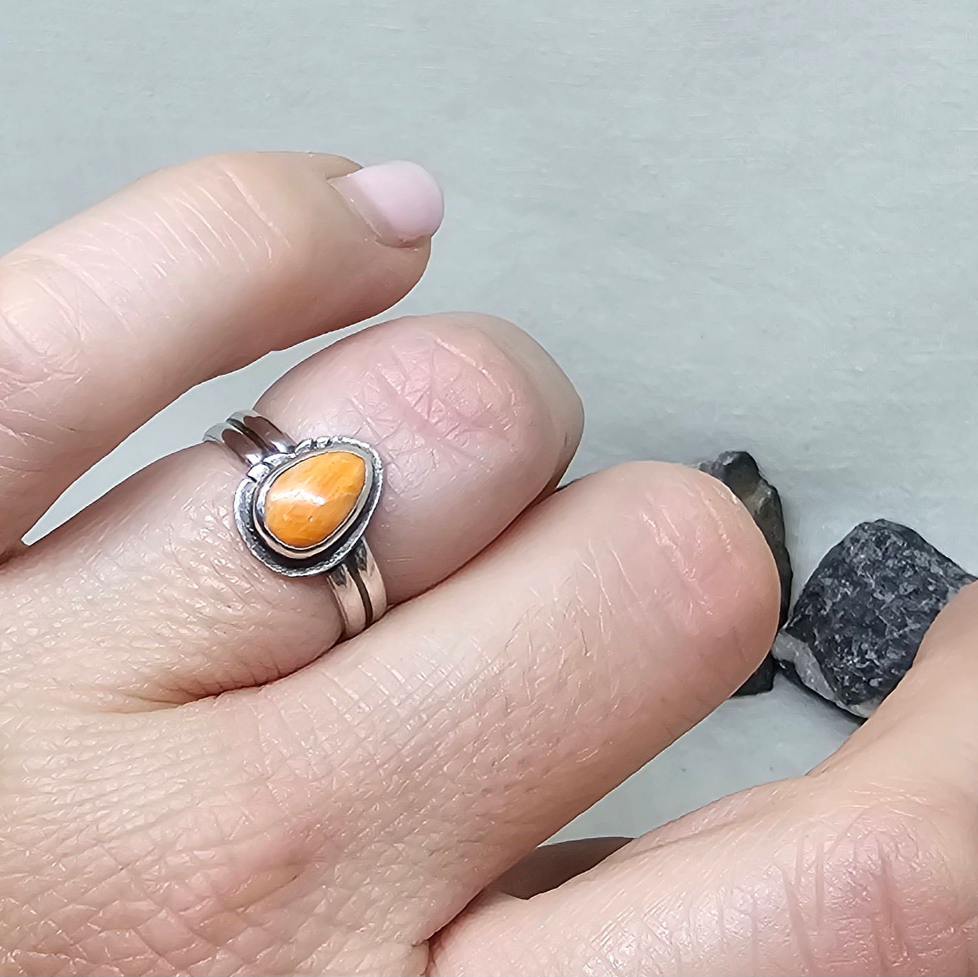 Orange spiny oyster ring