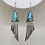Thumbnail: Blackjack Turquoise fringe dangle earrings 