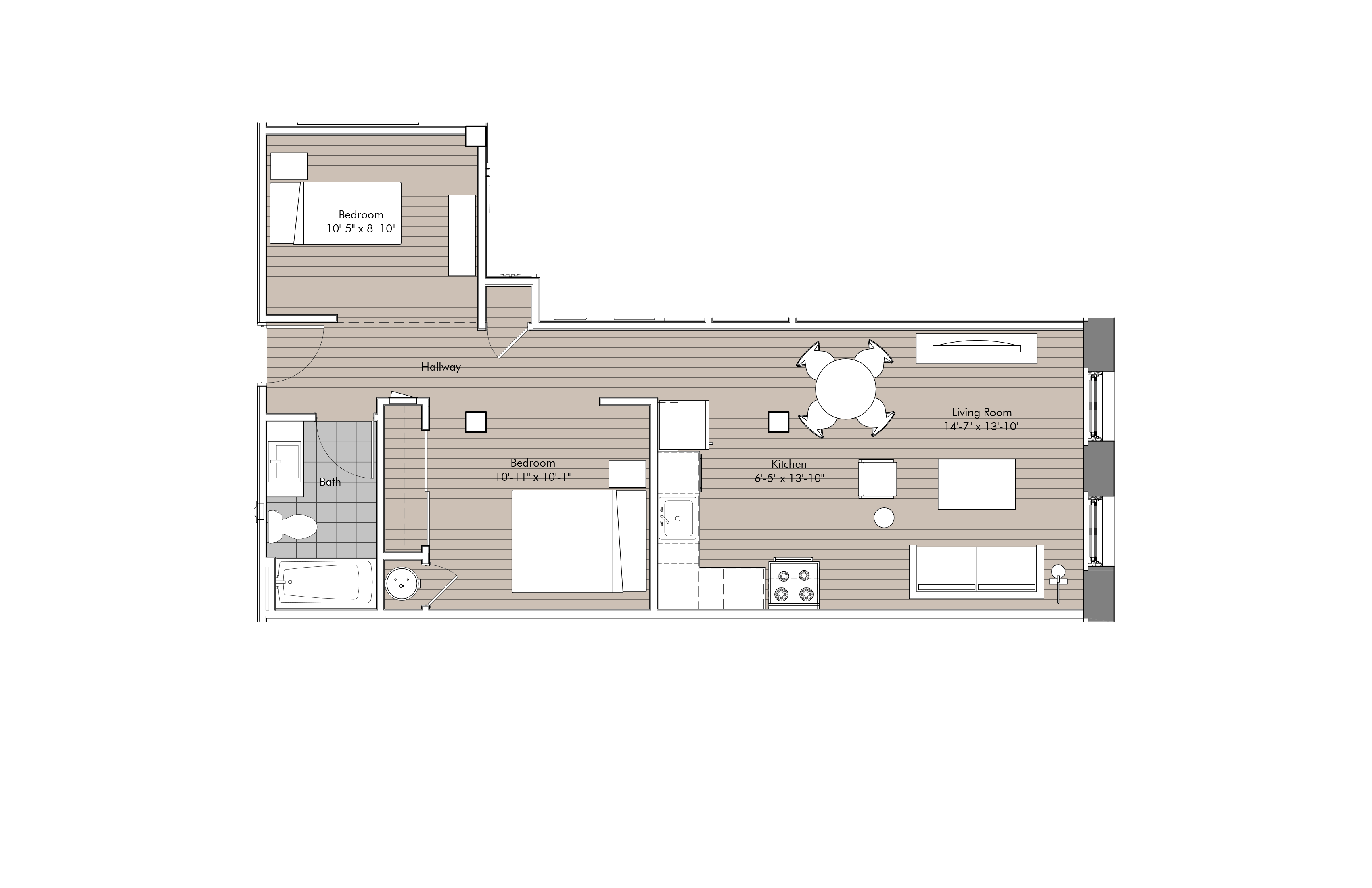 Unit 203, 303, 403