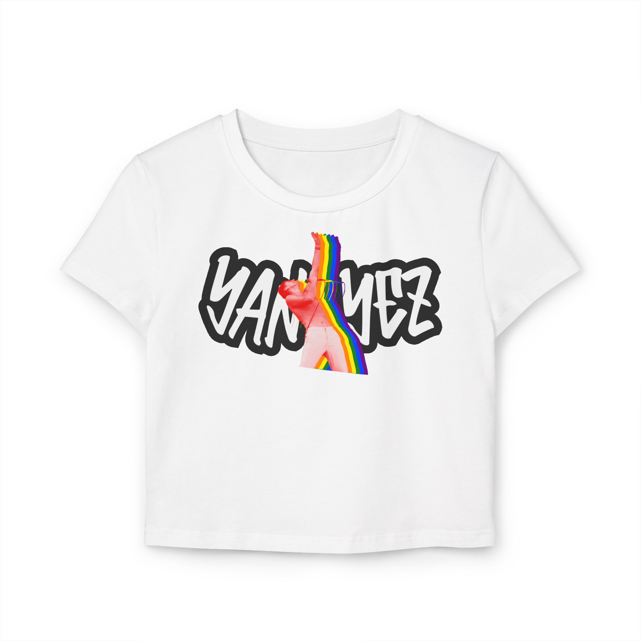 Retro Concert Baby Tee YAN YEZ PRIDE Crop