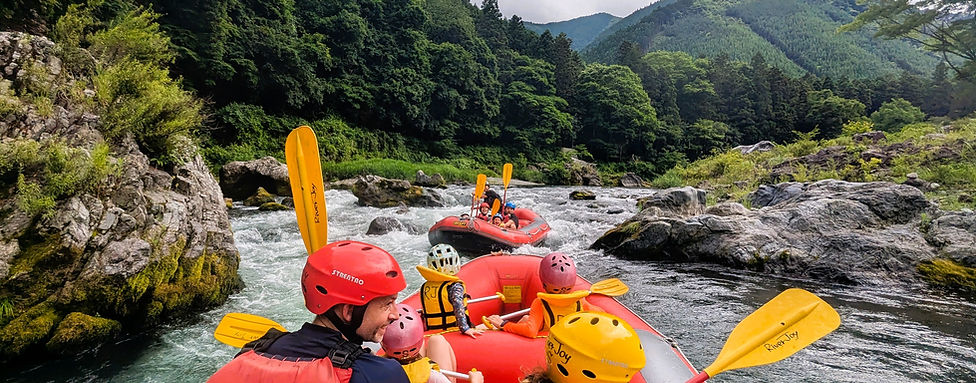 rafting in tama river, tokyo