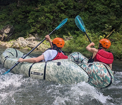 Pack raft activity Tour in tokyo Japan.