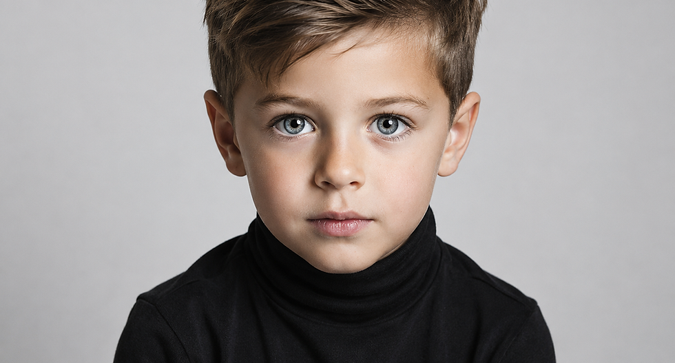 Fine Art kinderportret van jonge jongen in fotostudio in Zuid-Limburg