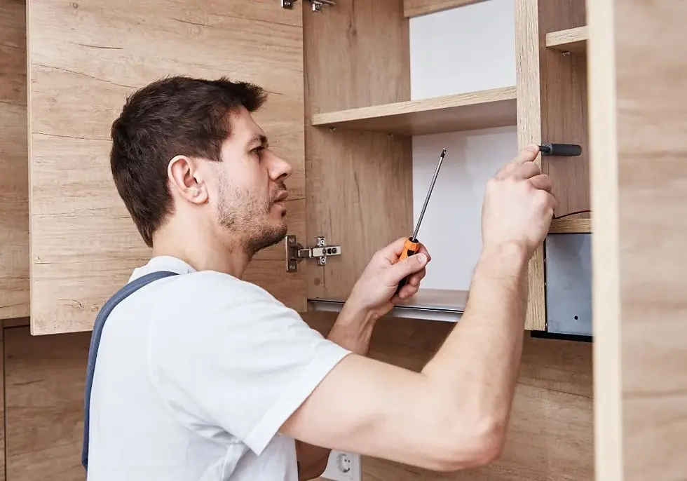 Steps to align cabinet doors