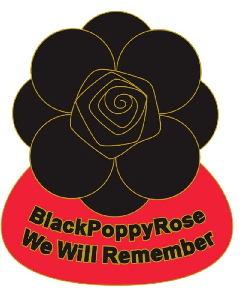 BlackPoppyRose Lapel Pin