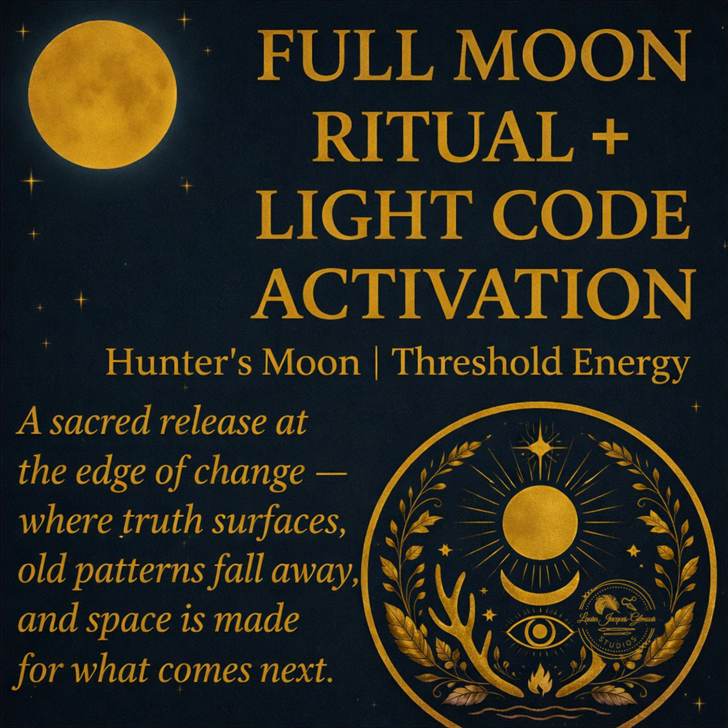 Full Moon ritual bundle for the October Hunter’s Moon featuring guided ceremony and energetic release