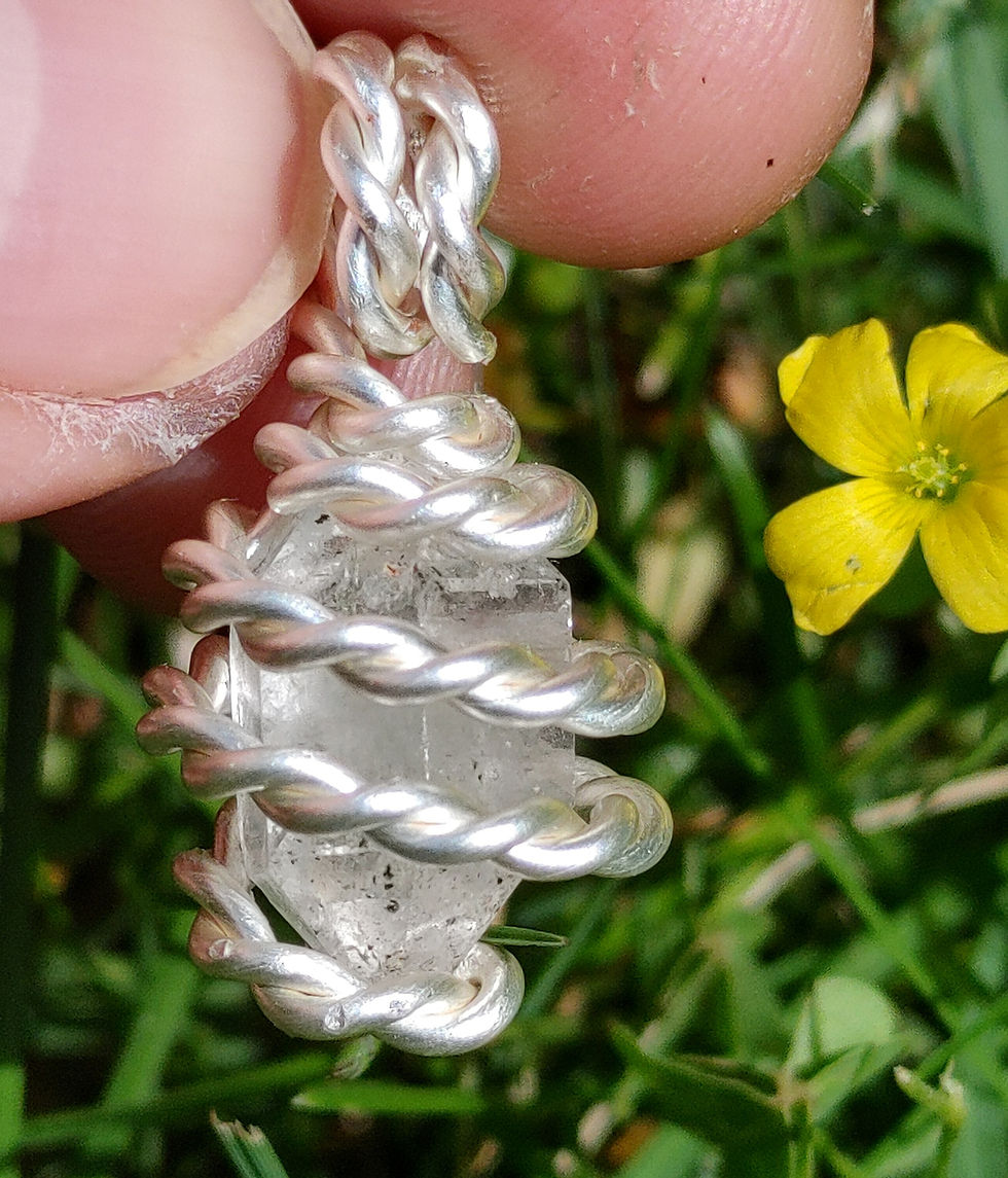 Thumbnail: Herkimer Diamond Quartz Royal Cubit Silver Copper Coil 432 hz Signature Series 