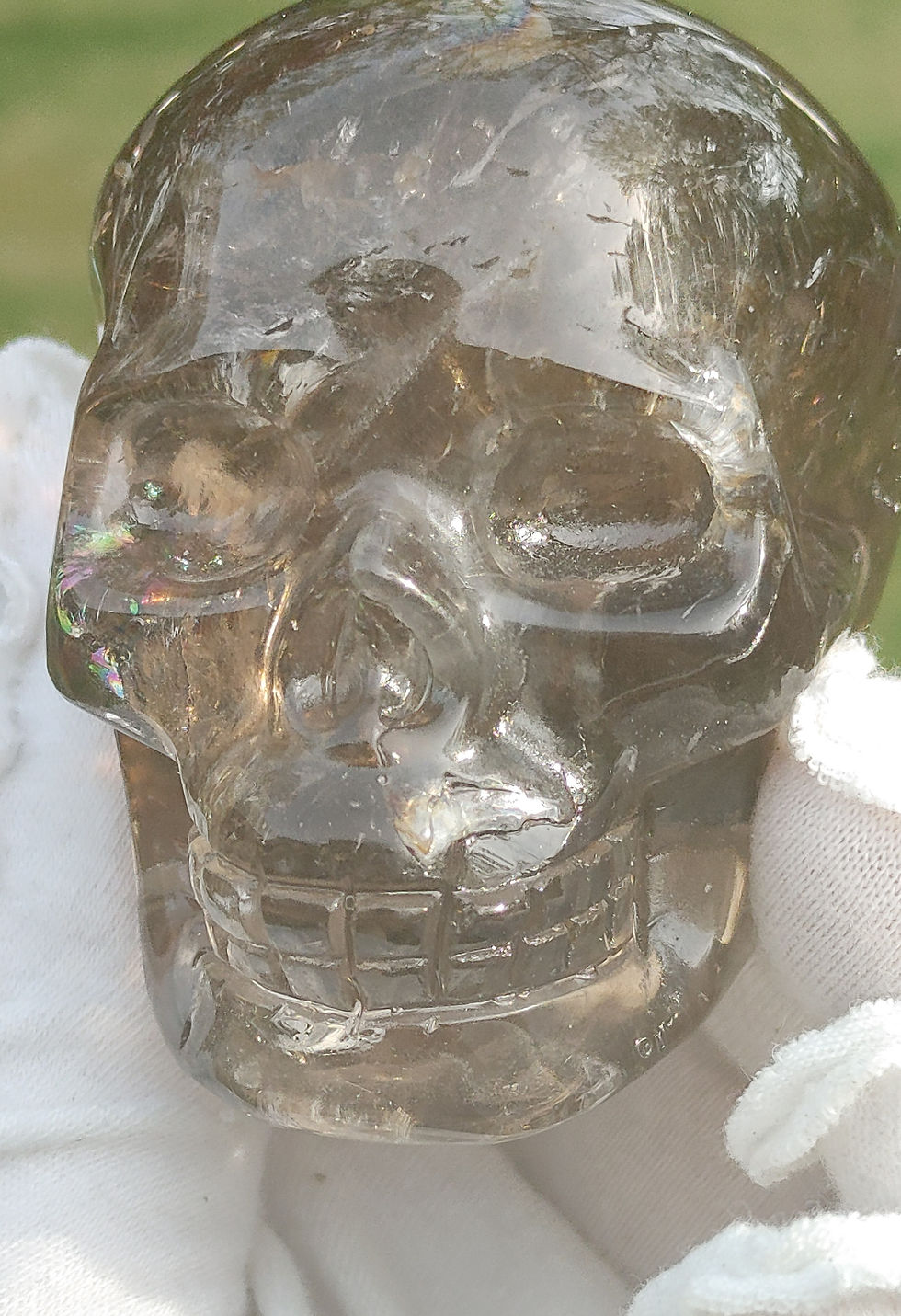 Thumbnail: " Zorya" Himalayan Smokey Rainbow Quartz Gem Skull 2025 Limited Edition 