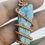Thumbnail: Aztec Spiritual Warrior Protective Amulet "Kuanos": XL Blue Kyanite Copper Coil 