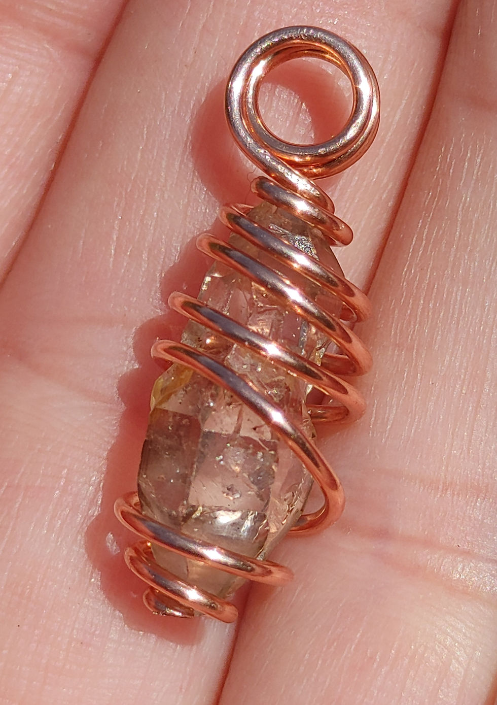 Thumbnail: As Above So Below Herkimer Diamond Quartz Copper Coil Signature Series Amulet 