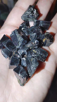 Thumbnail: Royal Cubit Copper Ear Acu Vac / Strawberry Quartz /Shungite/ Herkimer Amulet 