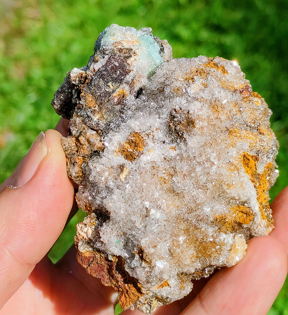 Thumbnail: Colorful Selenite / Calcite Natural Specimen ( Ojuela, Mexico) Dolmen Ignited 