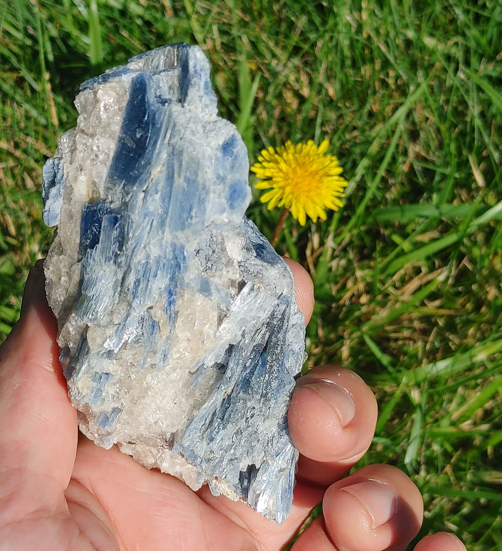 Thumbnail: Blue Kyanite / Quartz Large Specimen Dolmen Imprint (10.55 oz)