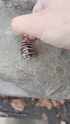Thumbnail: 432 Hz H.E.A.L. Shield DayWalker Pendant /Shungite Copper (Dolmen Charged)