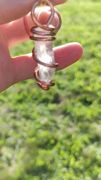 Thumbnail: Sol Akh Intelligence Lemurian Pendant: Lemurian laser Point / 12 gauge copper 