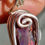 Thumbnail: Midnight Aurora Amulet: Black Opal Gemstone/ Silver Copper Coil 
