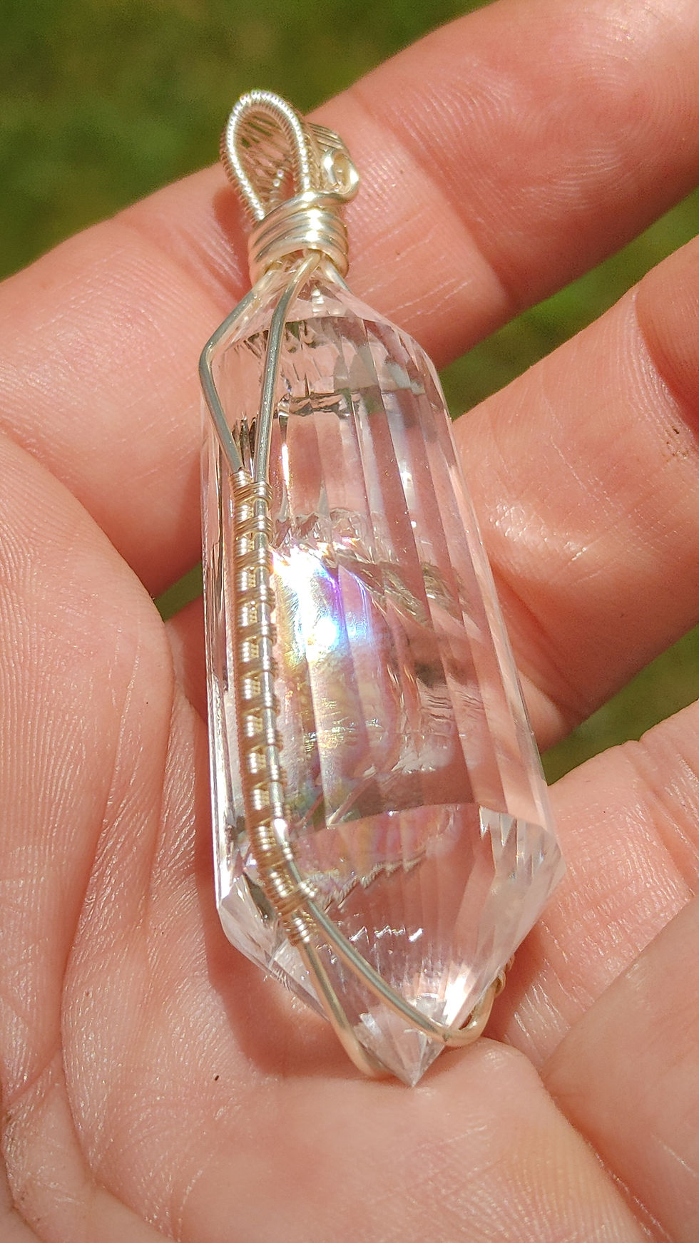 Thumbnail: Himalayan Rainbow Gem Quartz Master Vogel Wand Pendant 2026 Limited Edition 