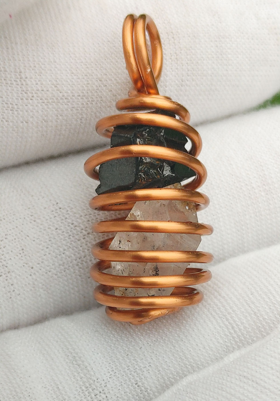 Thumbnail: AAA Elite Noble Shungite Herkimer Diamond Copper Coil Signature Series 