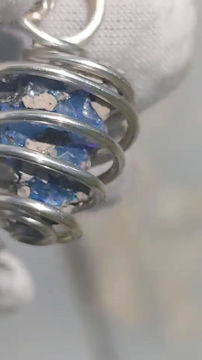 Thumbnail:  Jovian Aurora Amulet: Ethiopian Opal Natural Gemstone/ Silver Copper Coil