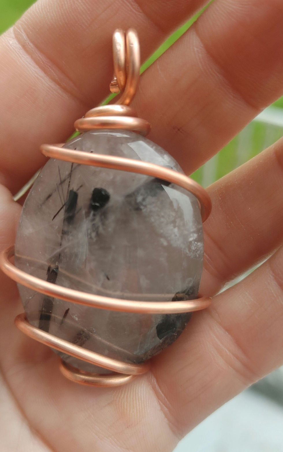 Thumbnail: Storm Sol Protector Amulet: AAA Reticulated Quartz/ Heavy Gauge Copper Coil 