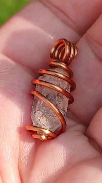 Thumbnail: Herkimer Diamond Quartz Copper Coil Signature Series Amulet 