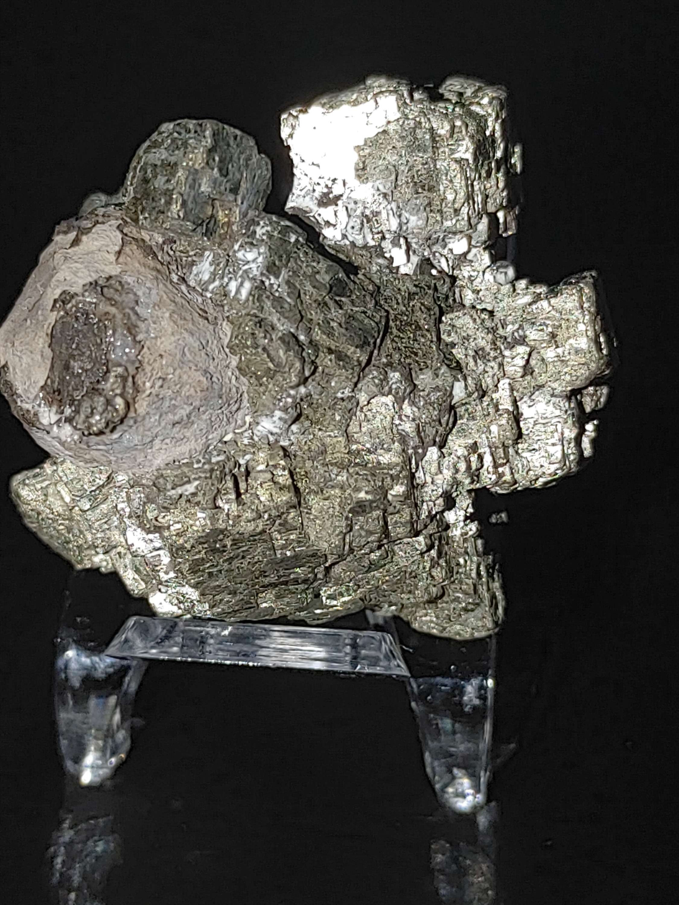 Pyrite Cubed Specimen ( Dolmen Imprint) Ignited