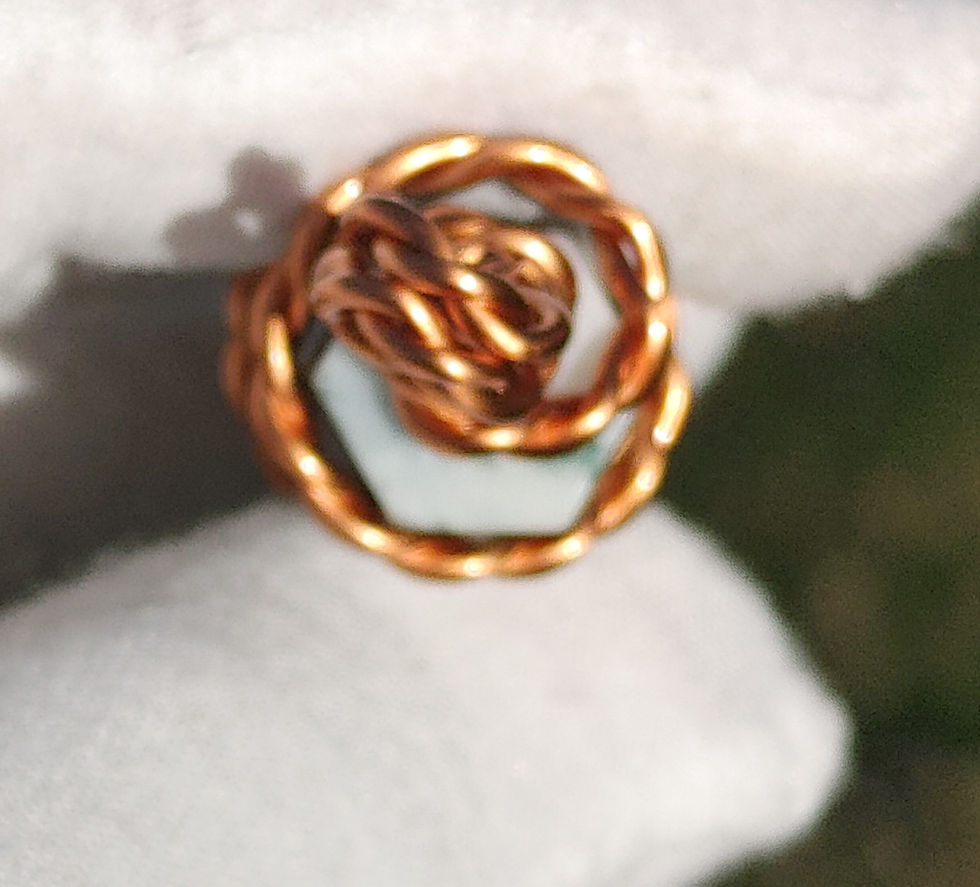 Thumbnail: "Gaia Grounder " Moss Agate Royal Cubit Copper Tensor Coil Pendant 432hz 