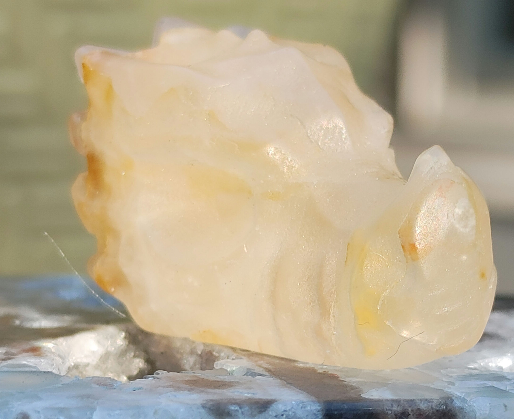 Golden Healer Quartz Reiki Healer Dragon Mini Crystal Skull