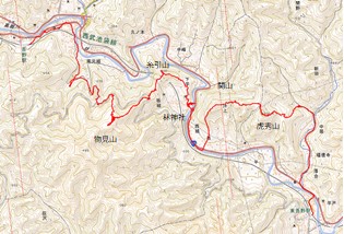 東吾野駅（右下）から