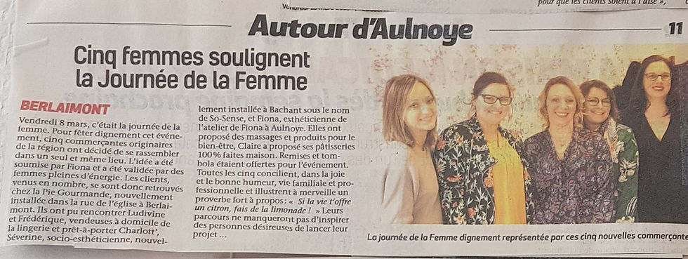 JOURNÉE DE LA FEMME