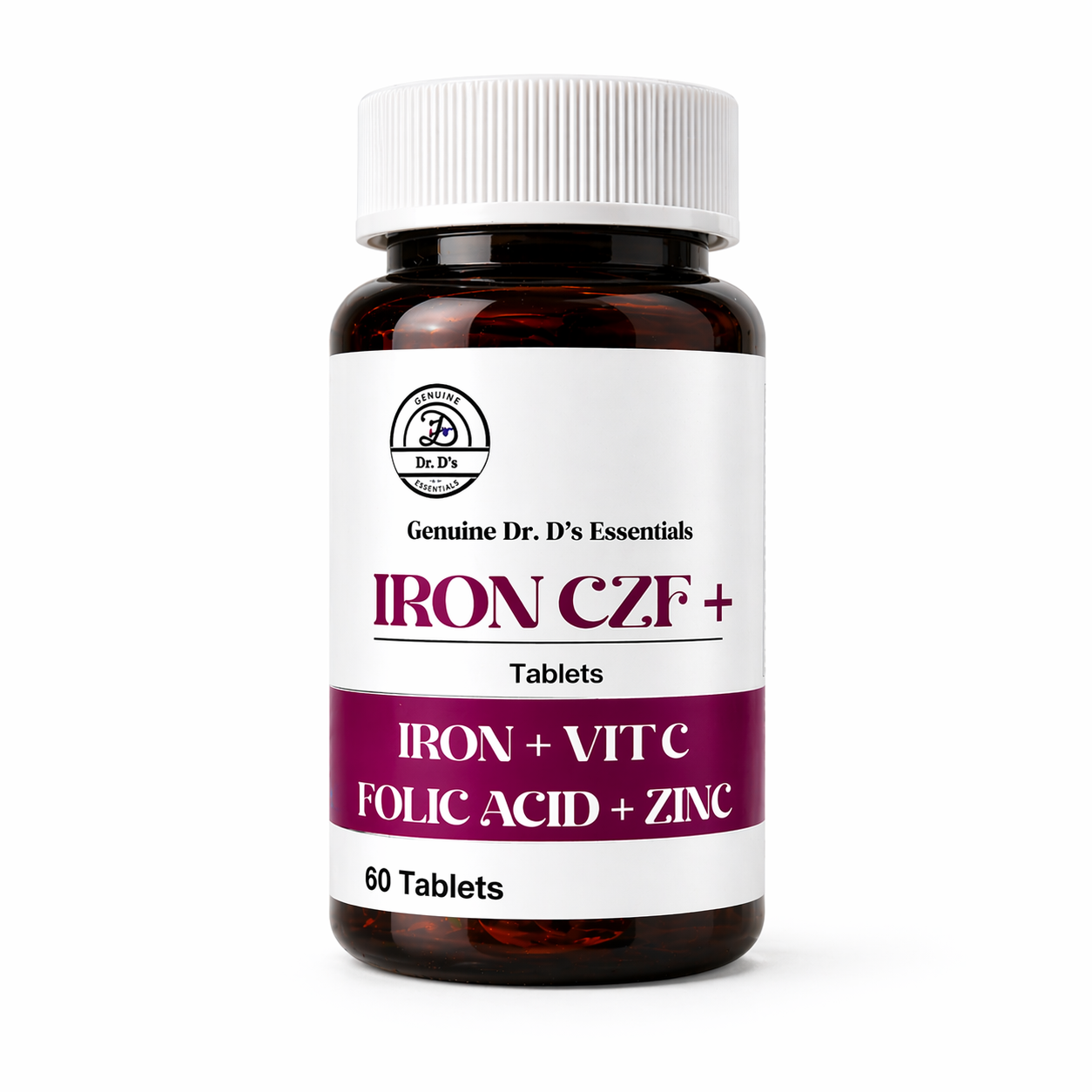 Dr D's Iron CZF+ Iron Vitamin C Folic Acid and Zinc Supplement 