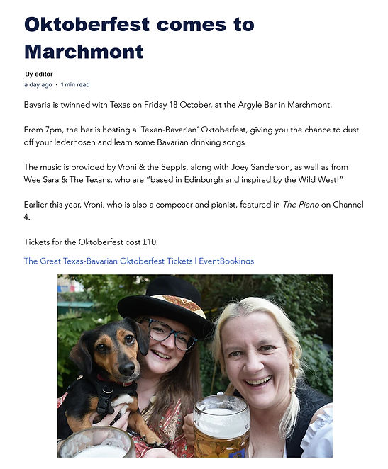 Oktoberfest comes to Marchmont