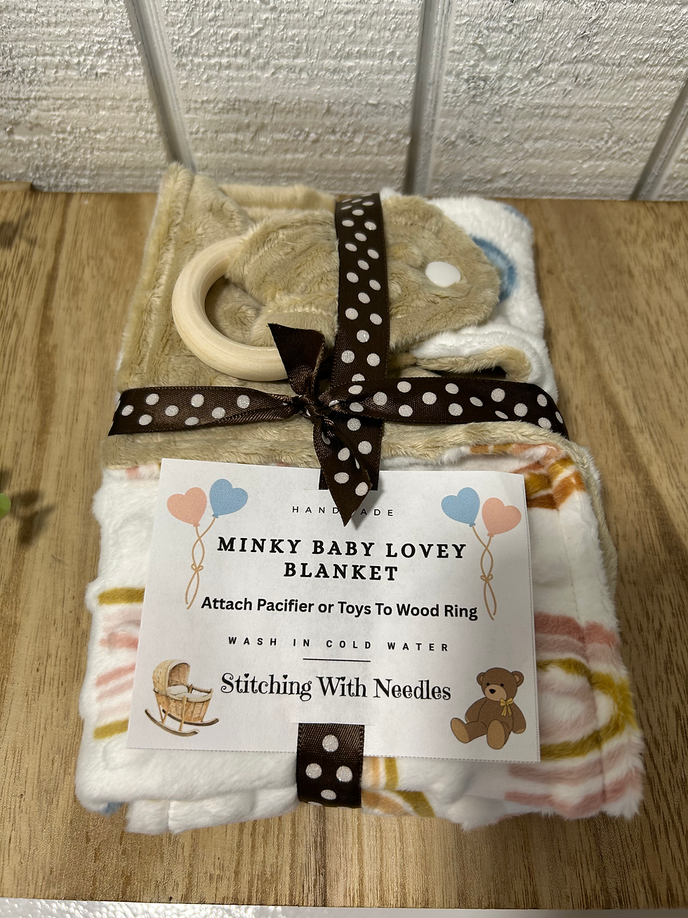 Thumbnail: Rainbow Baby Minky Lovey Blanket