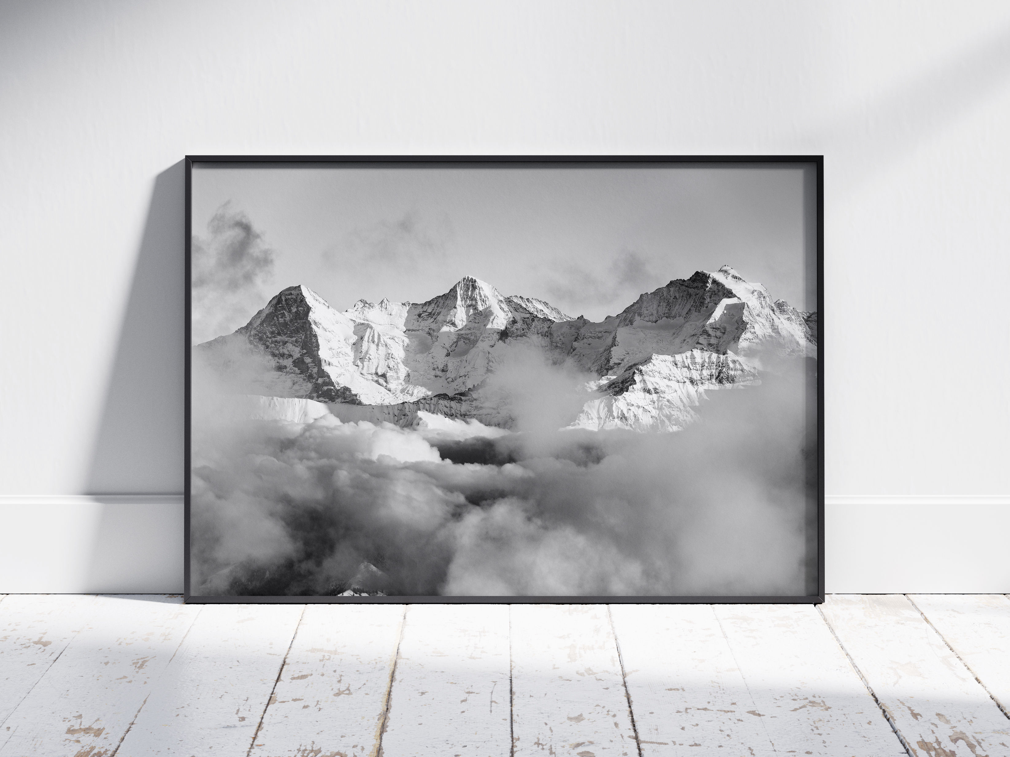 Eiger Mönch Jungfrau – Schwarzweiss