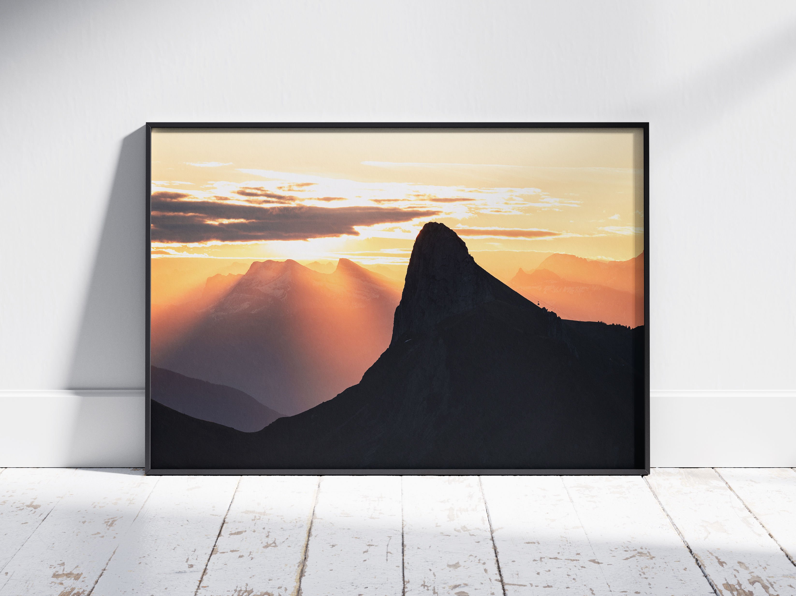 Stockhorn Silhouette Sonnenaufgang