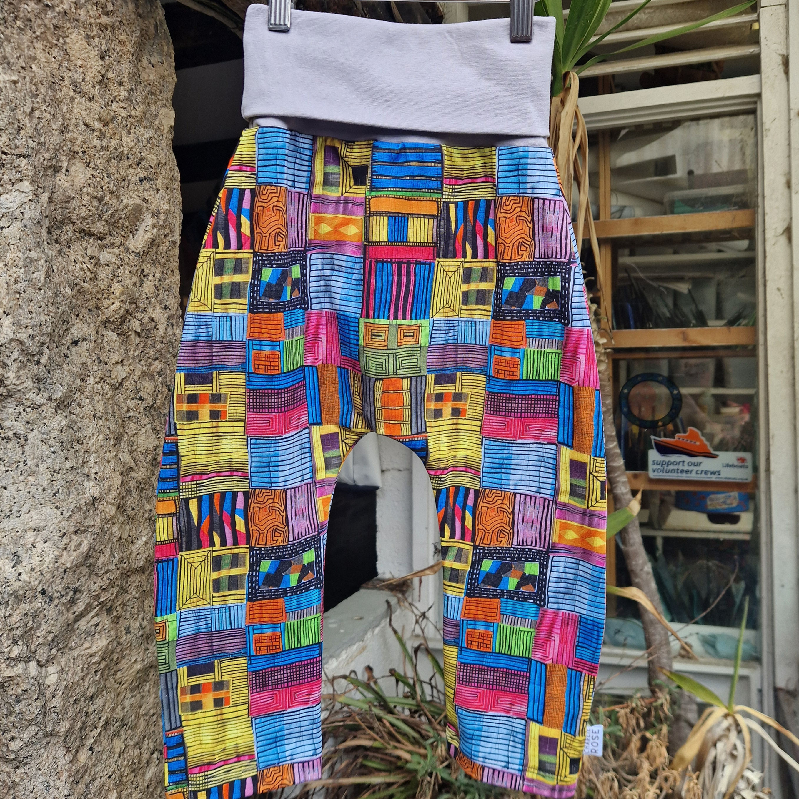 Bright Patchwork Handmade Children's Trousers- 5 years