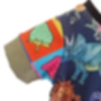 Thumbnail: Floral Dinosaur - Scrap Couture One-Off T-Shirt - 6-9 months