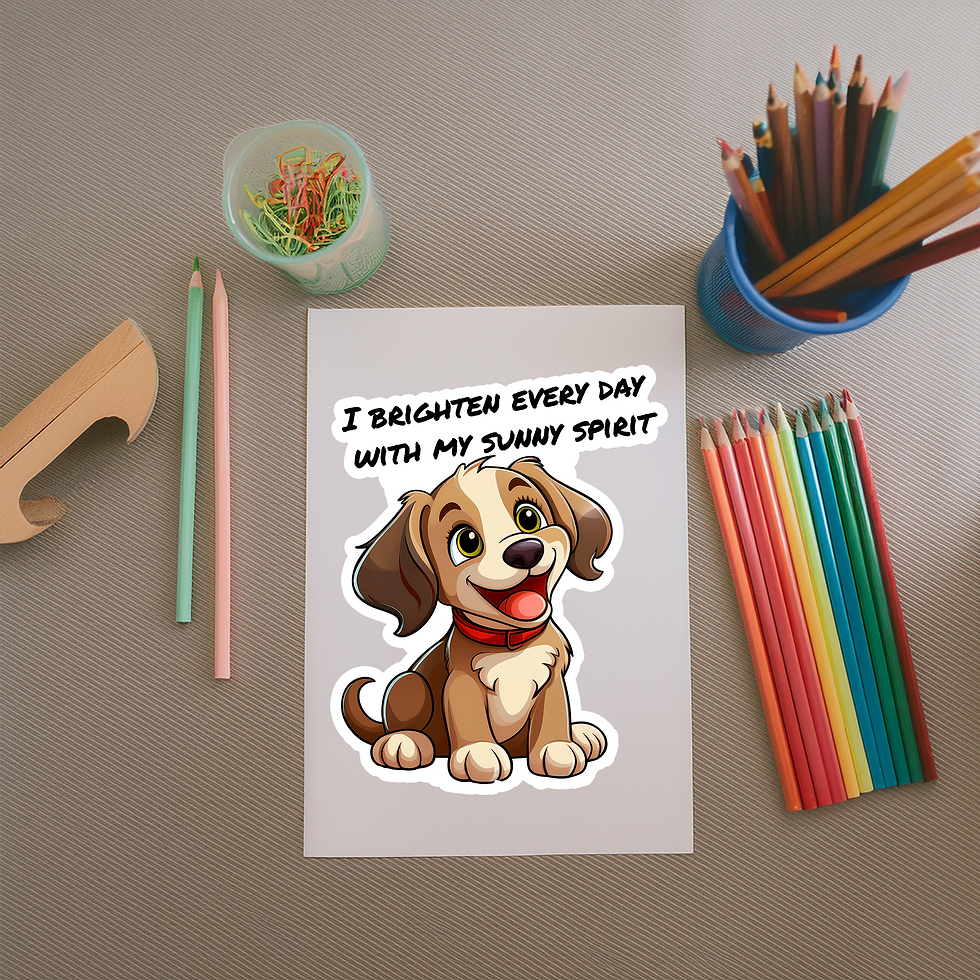 Thumbnail: Sunny Spirit Puppy Affirmation Stickers #10
